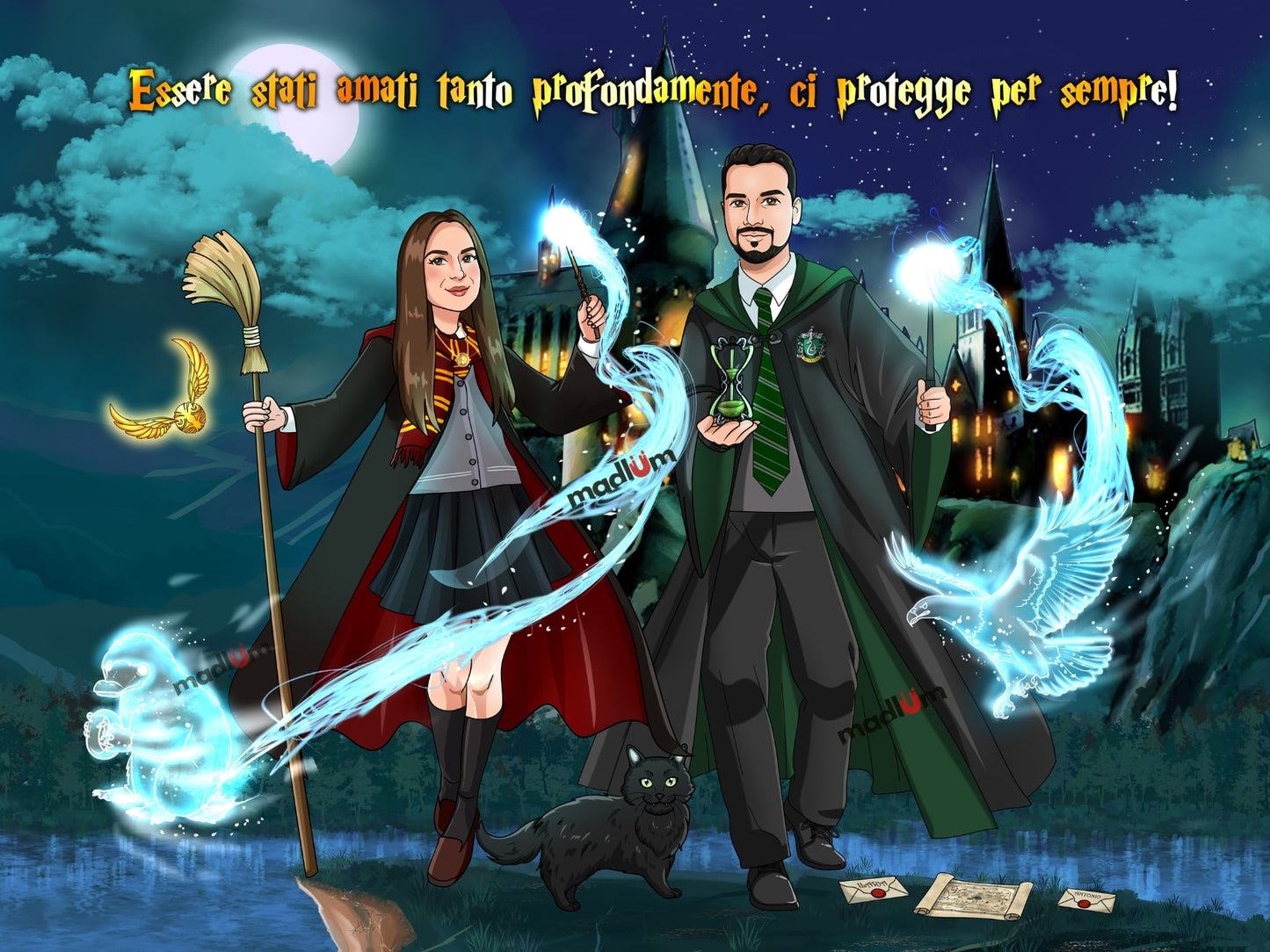 Portrait personnalisé - De Moldus à Sorciers !