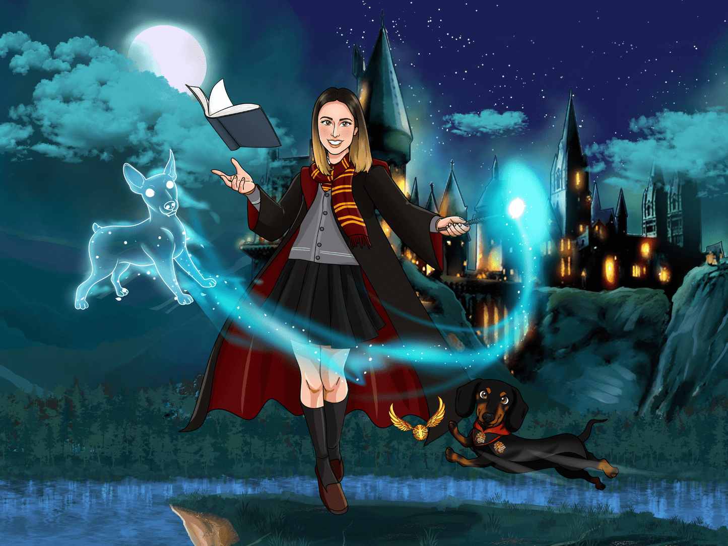 Portrait personnalisé - De Moldus à Sorciers !
