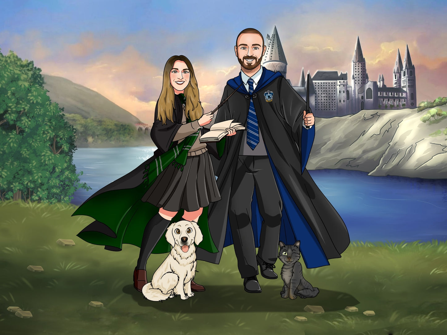Portrait personnalisé - De Moldus à Sorciers !