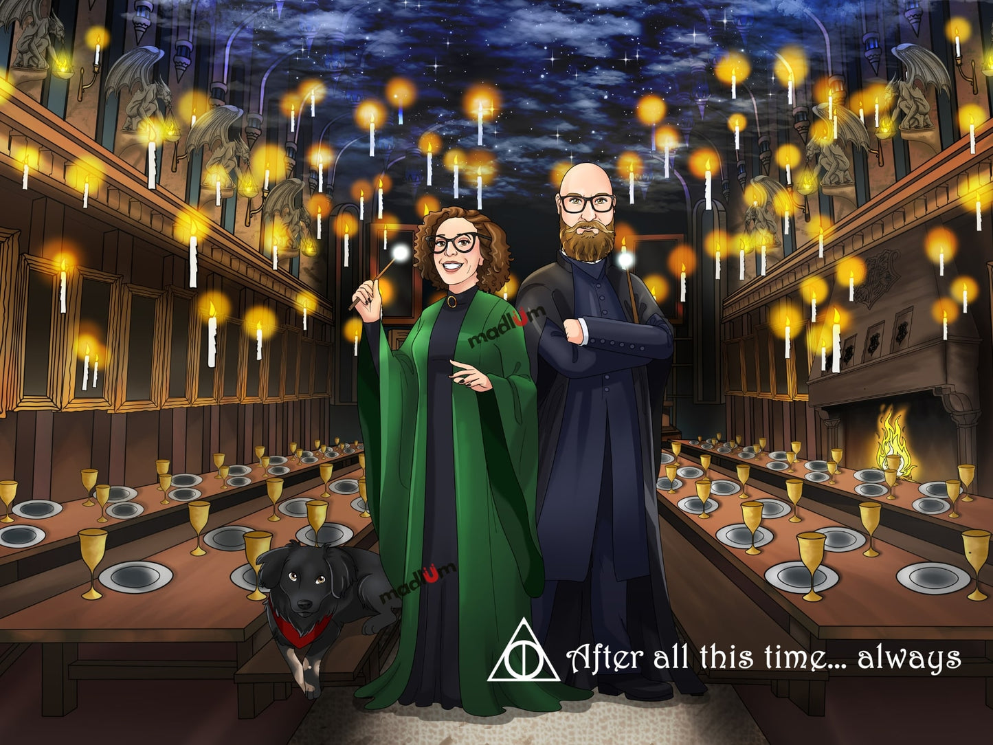 Portrait personnalisé - De Moldus à Sorciers !