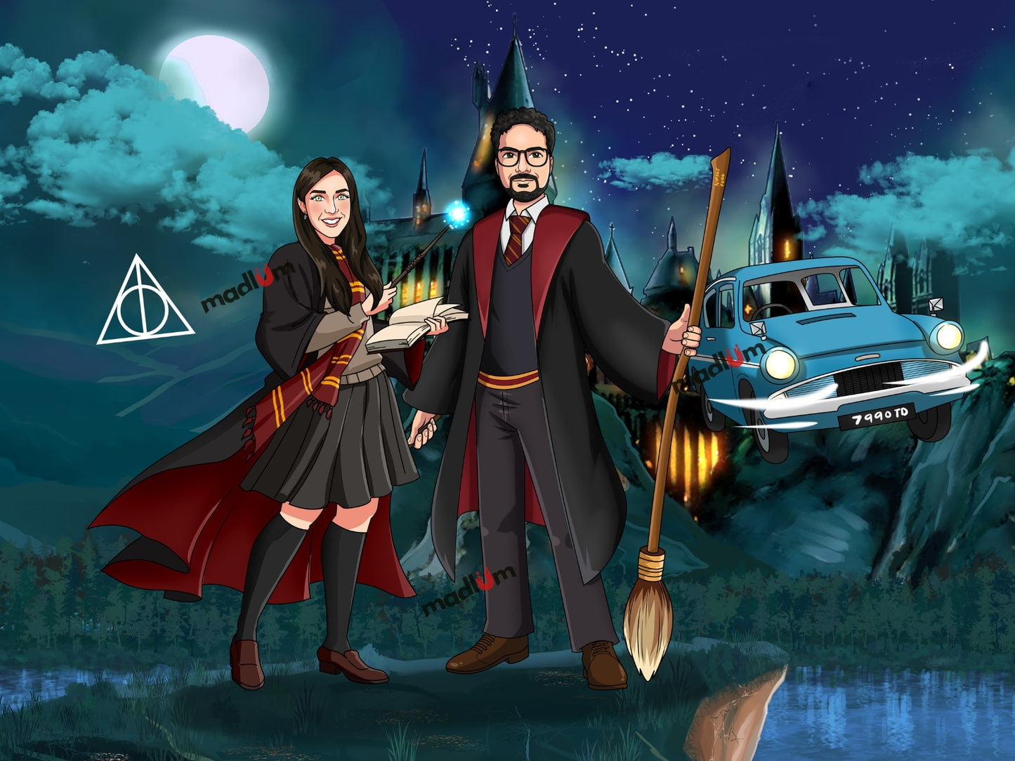 Portrait personnalisé - De Moldus à Sorciers !