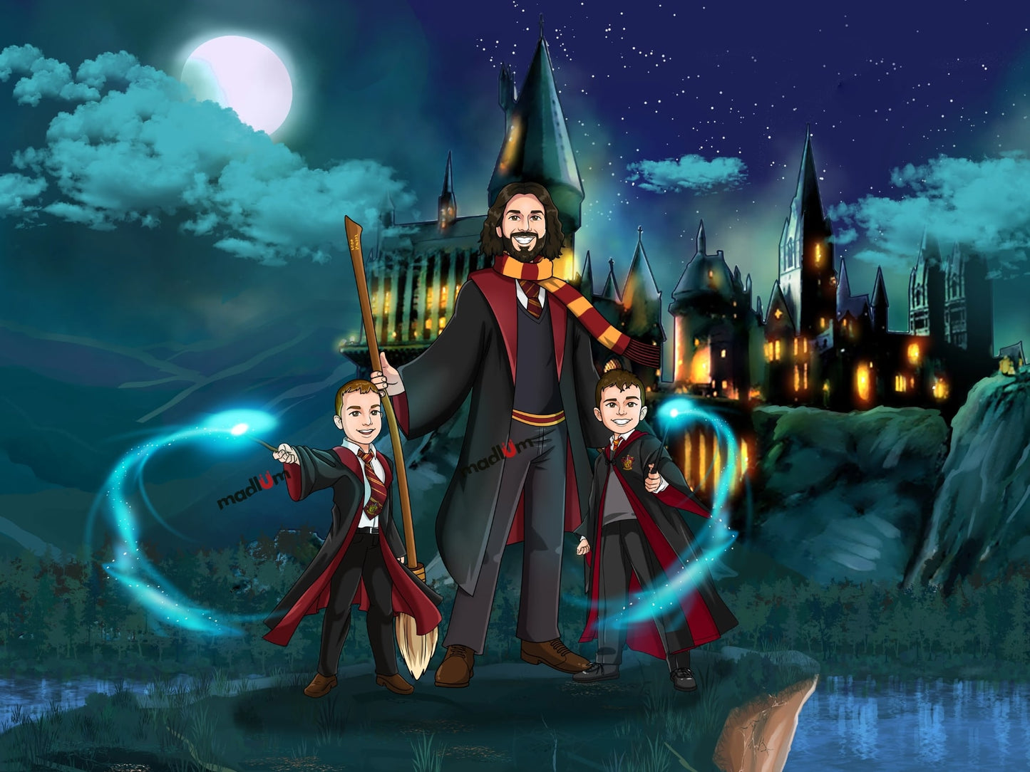 Portrait personnalisé - De Moldus à Sorciers !