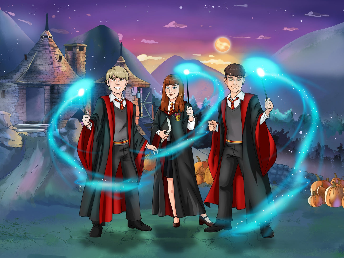 Portrait personnalisé - De Moldus à Sorciers !