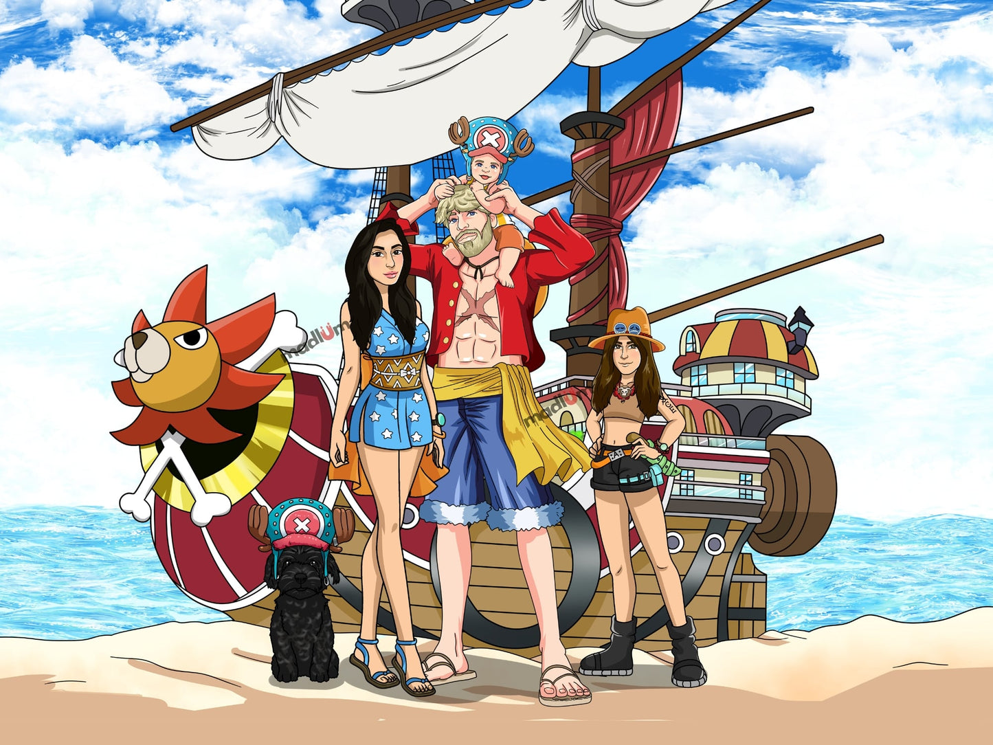 Aangepast One Piece Volledig Lichaam Portret