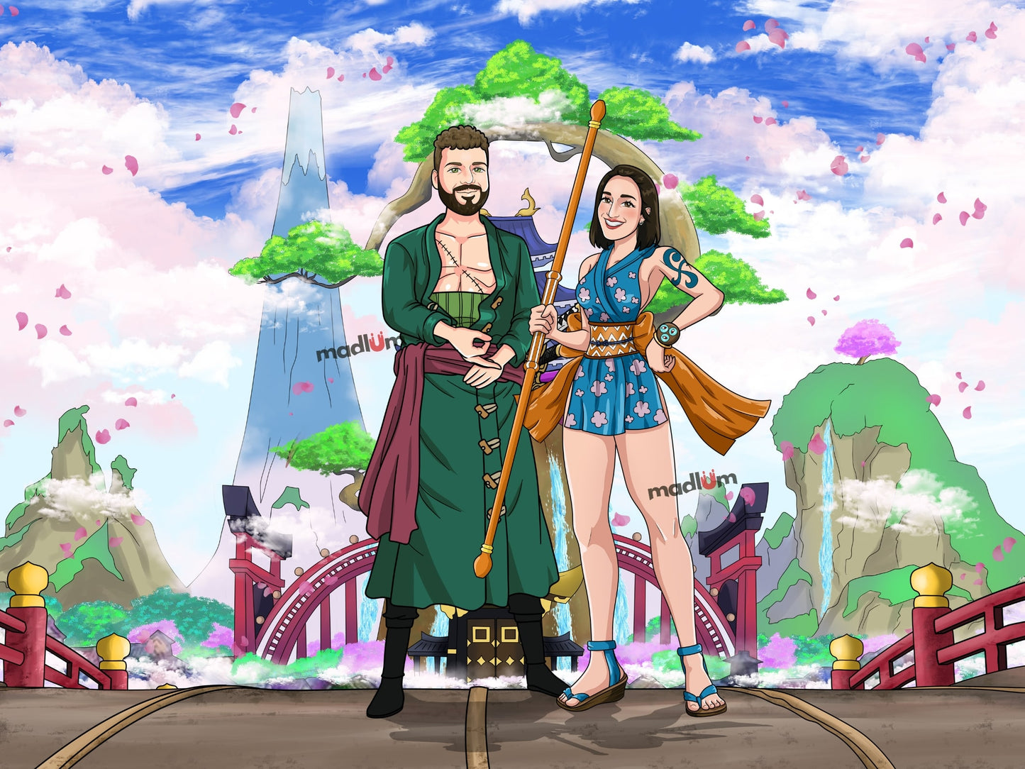 Aangepast One Piece Volledig Lichaam Portret
