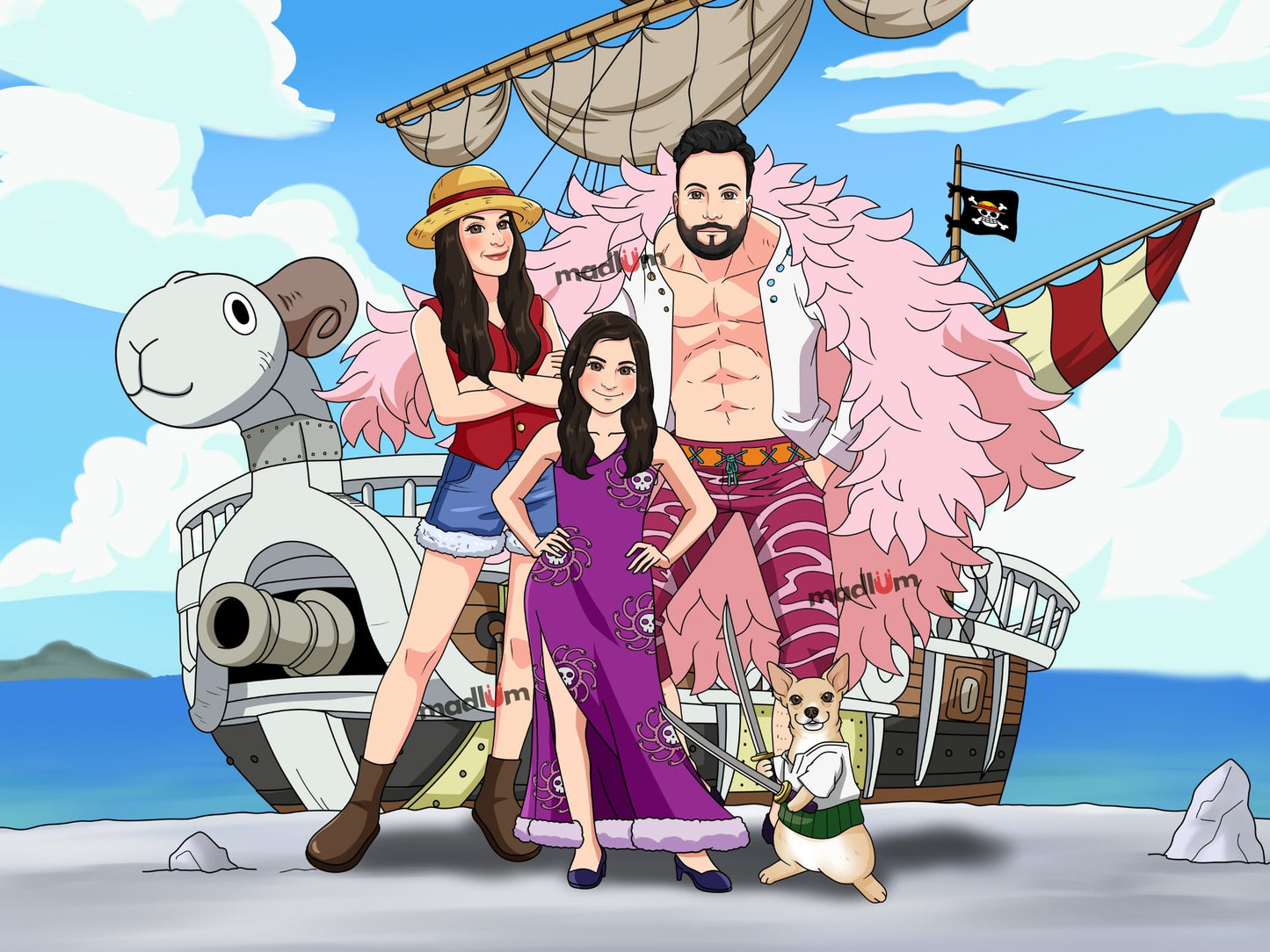 Aangepast One Piece Volledig Lichaam Portret