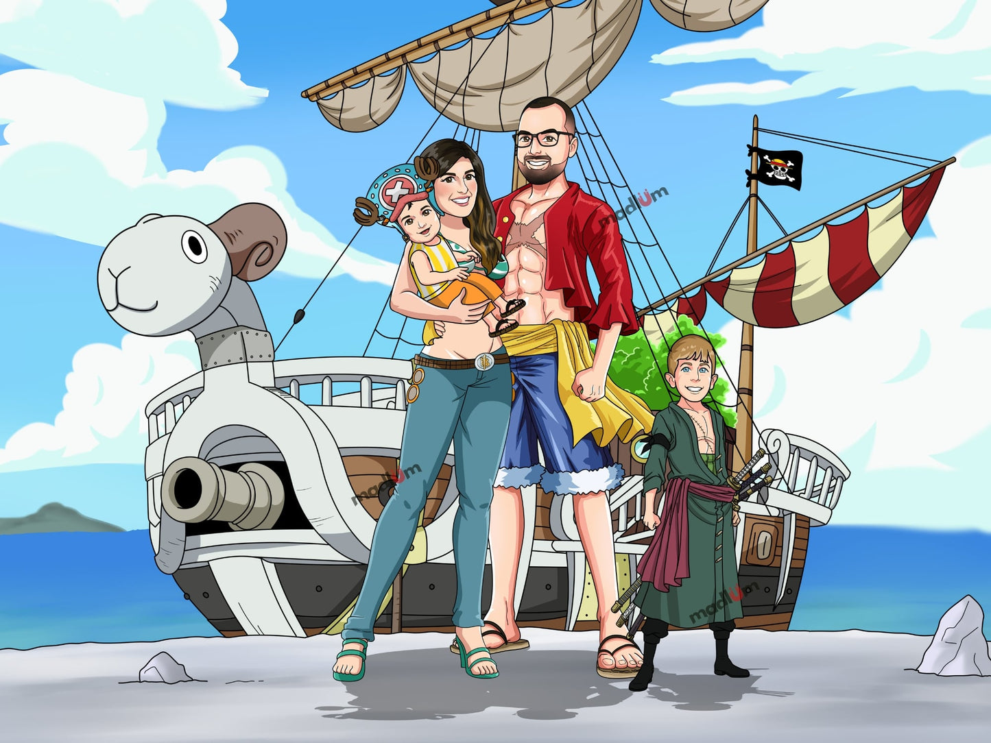 Aangepast One Piece Volledig Lichaam Portret