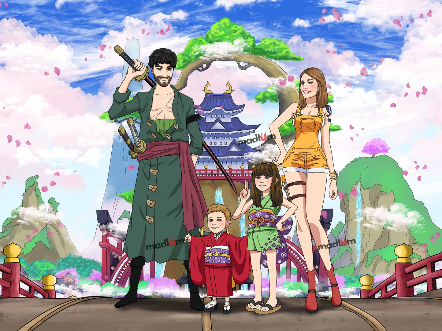 Aangepast One Piece Volledig Lichaam Portret