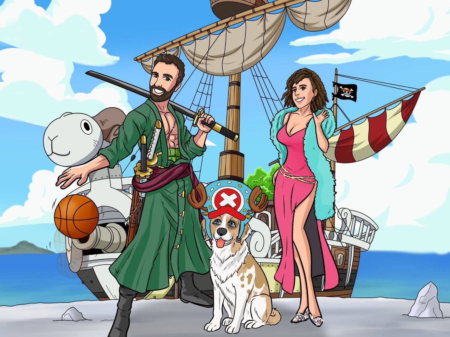 Aangepast One Piece Volledig Lichaam Portret
