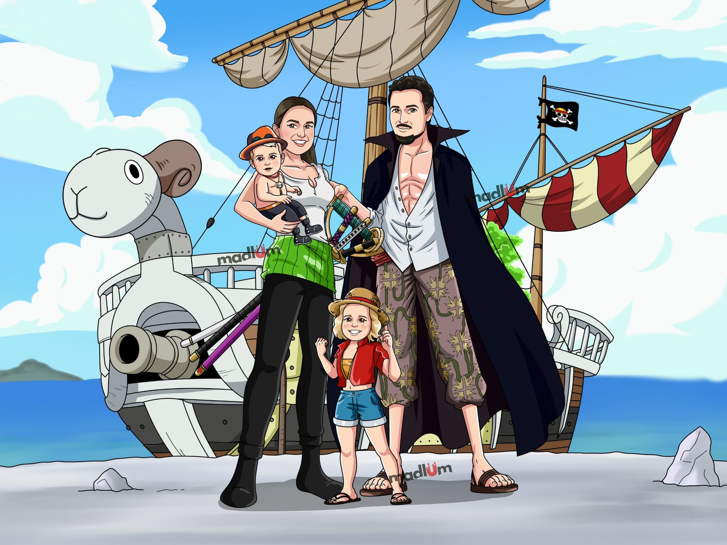 Aangepast One Piece Volledig Lichaam Portret