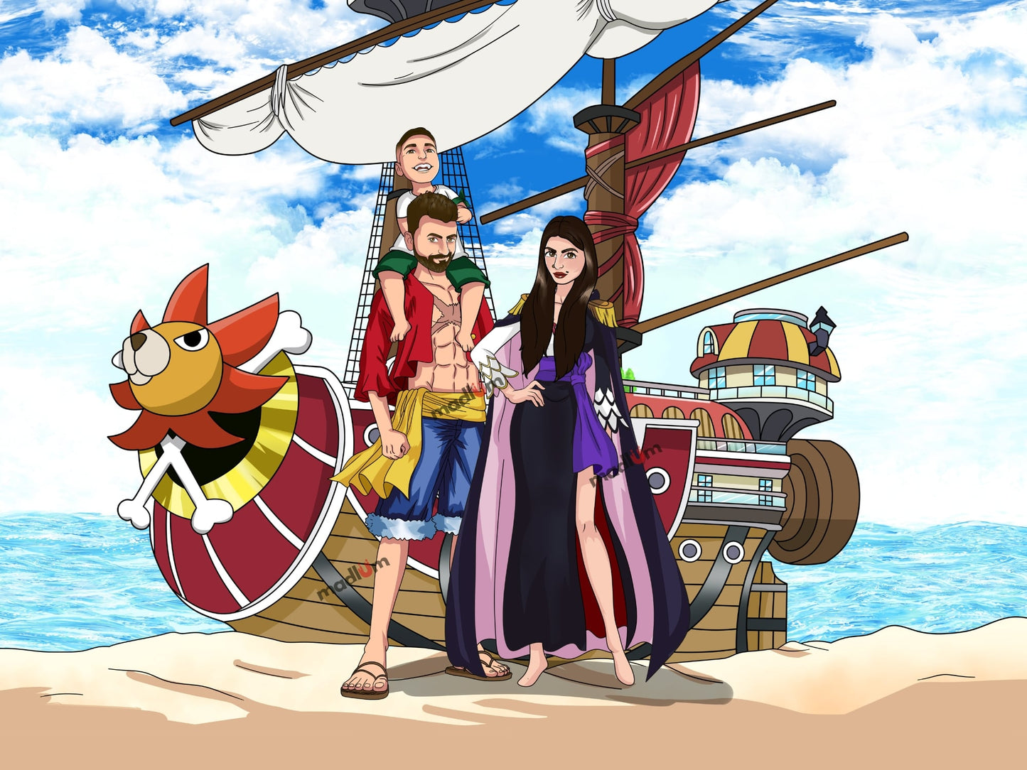 Aangepast One Piece Volledig Lichaam Portret