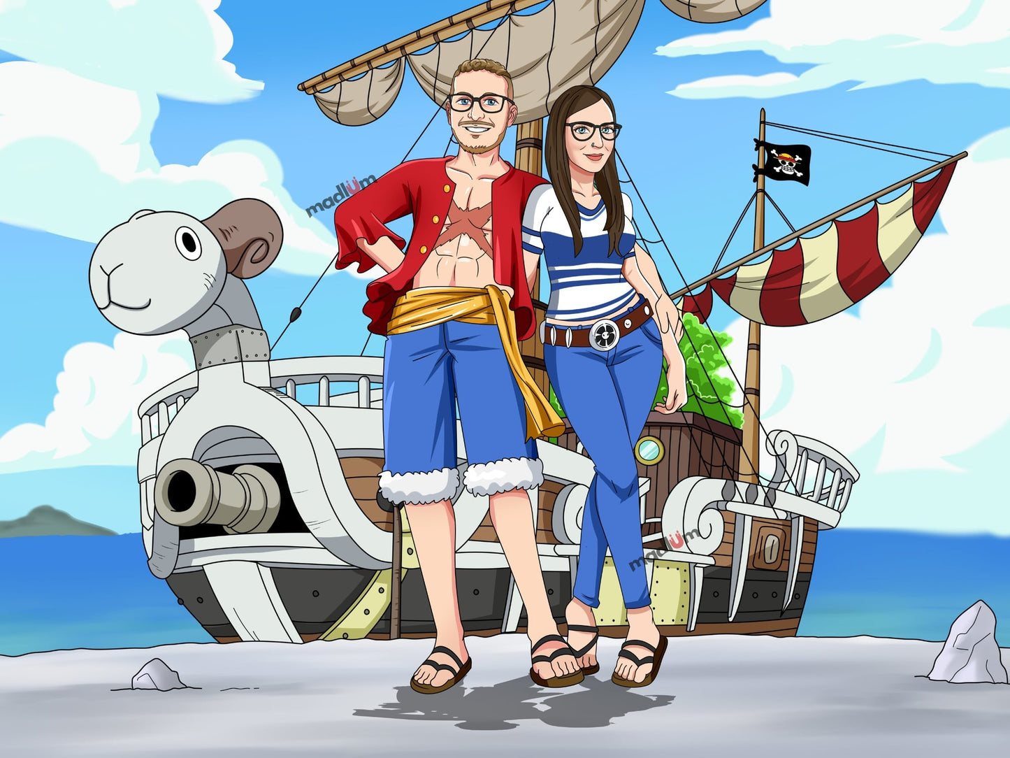 Aangepast One Piece Volledig Lichaam Portret