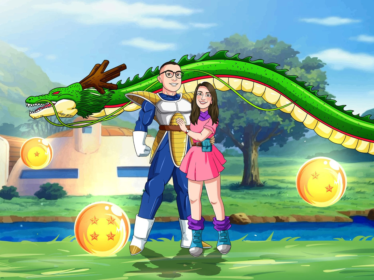 Aangepast Portret Wordt Super Saiyan