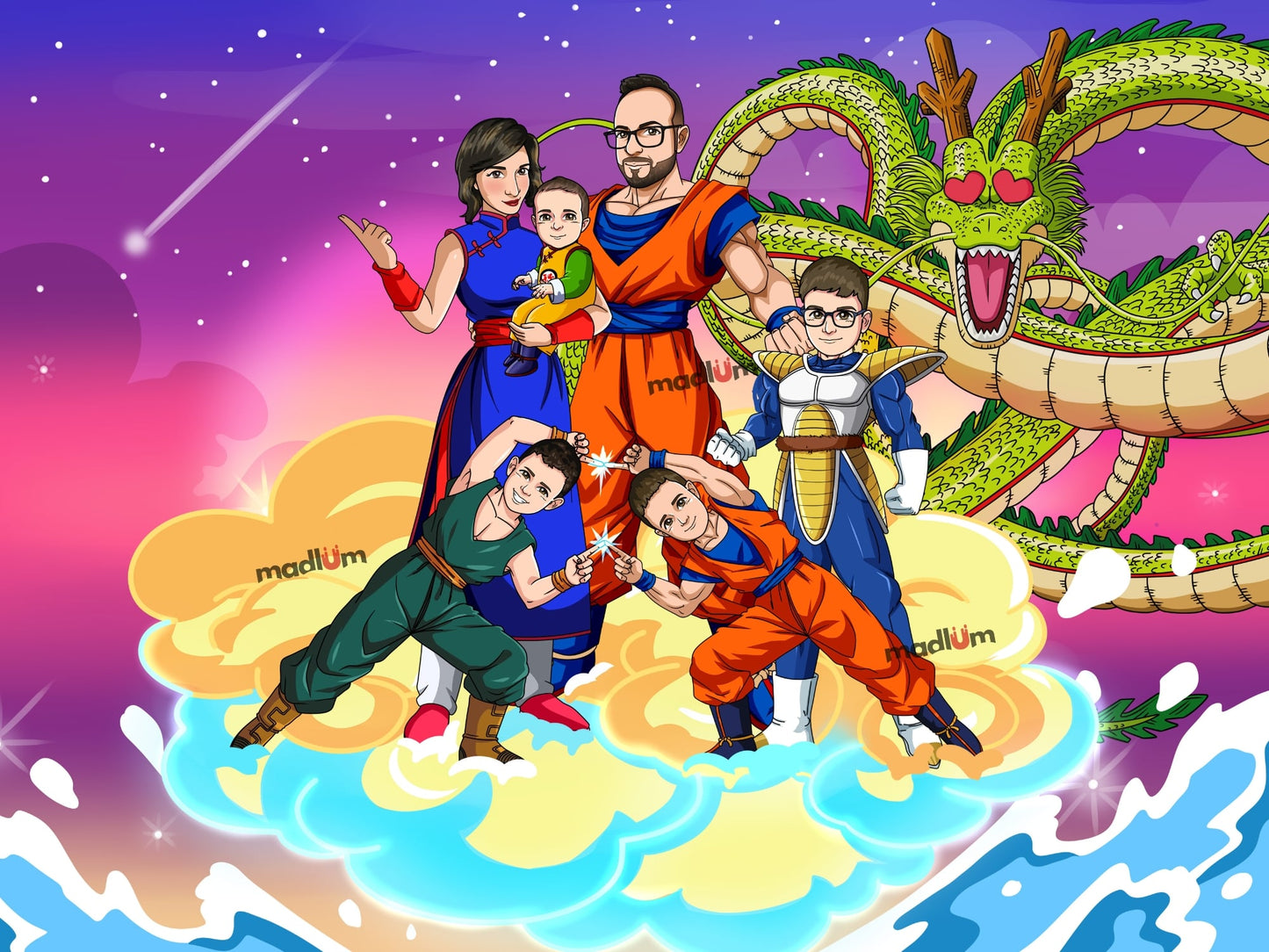 Aangepast Portret Wordt Super Saiyan