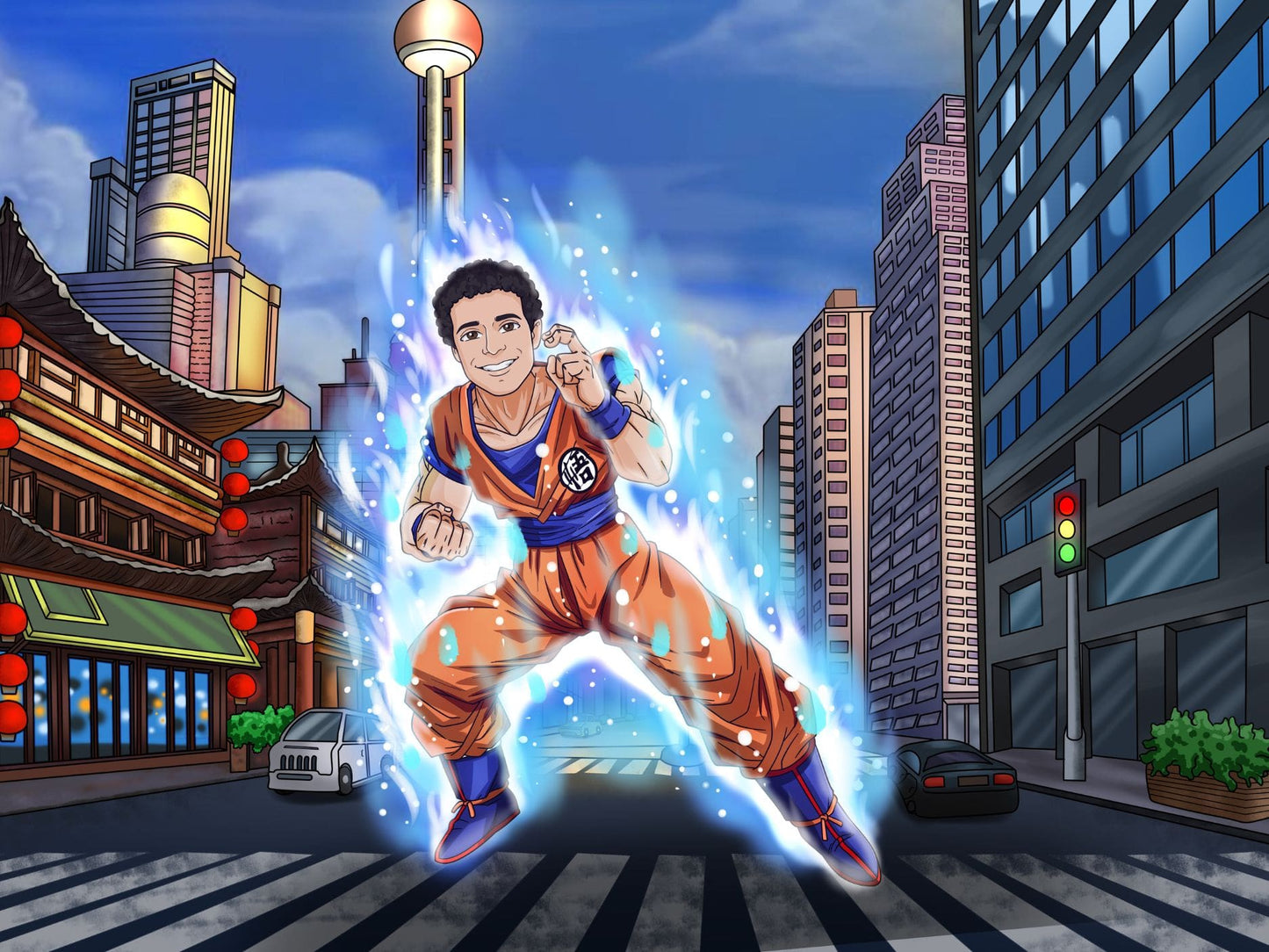 Aangepast Portret Wordt Super Saiyan