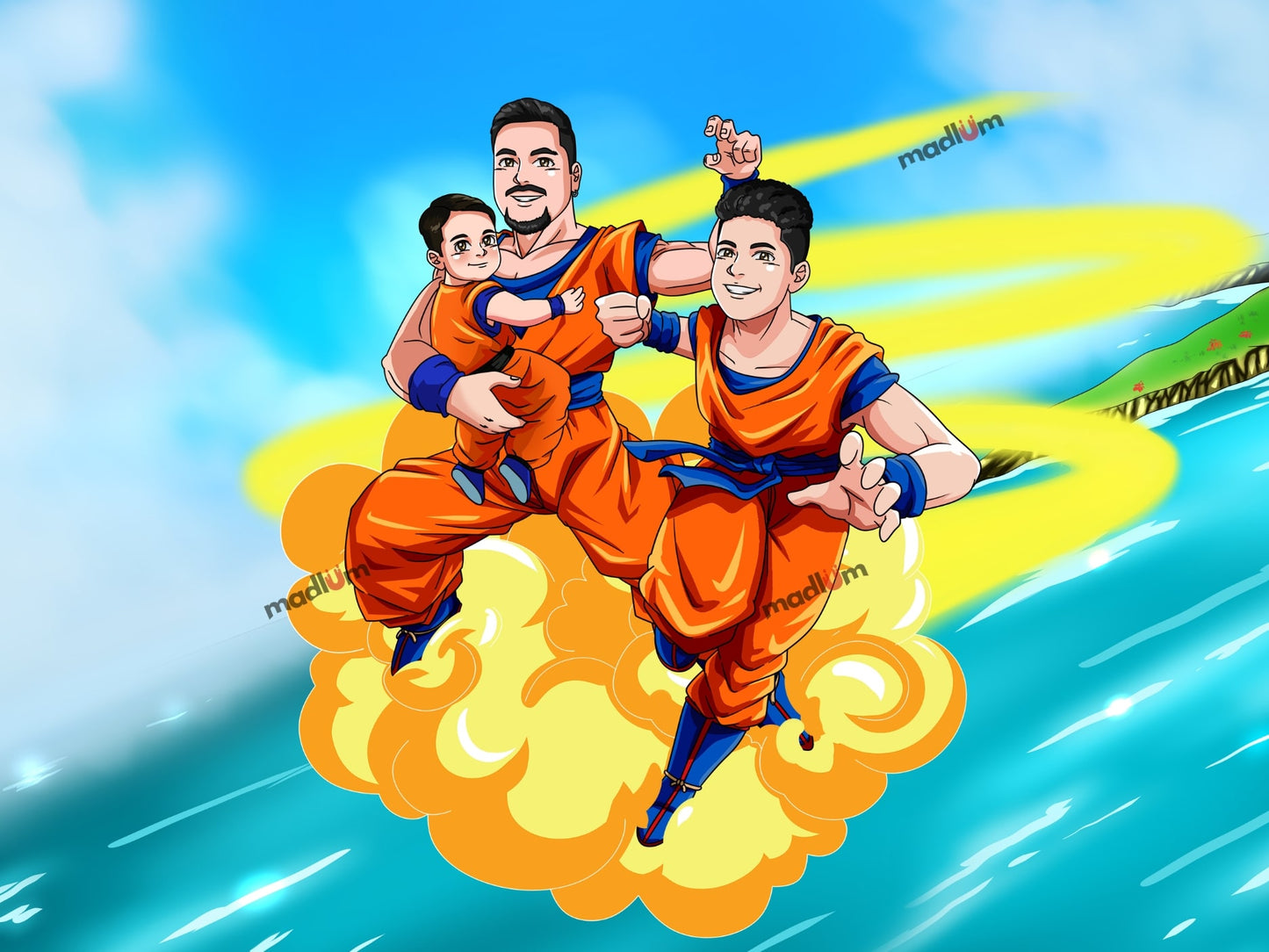 Aangepast Portret Wordt Super Saiyan