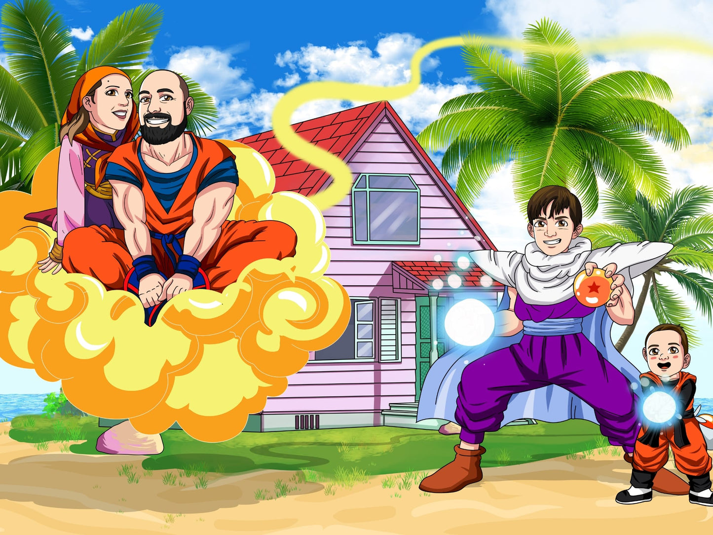 Aangepast Portret Wordt Super Saiyan