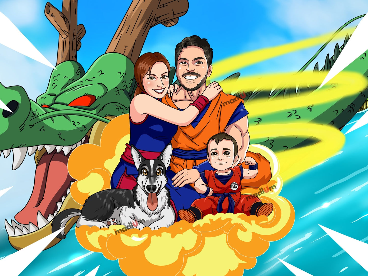 Aangepast Portret Wordt Super Saiyan