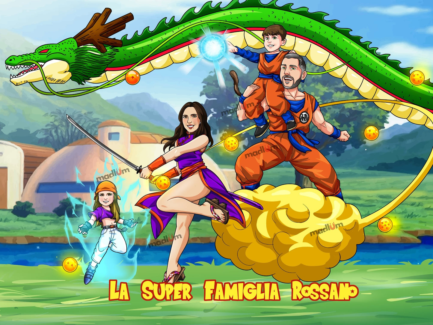 Aangepast Portret Wordt Super Saiyan