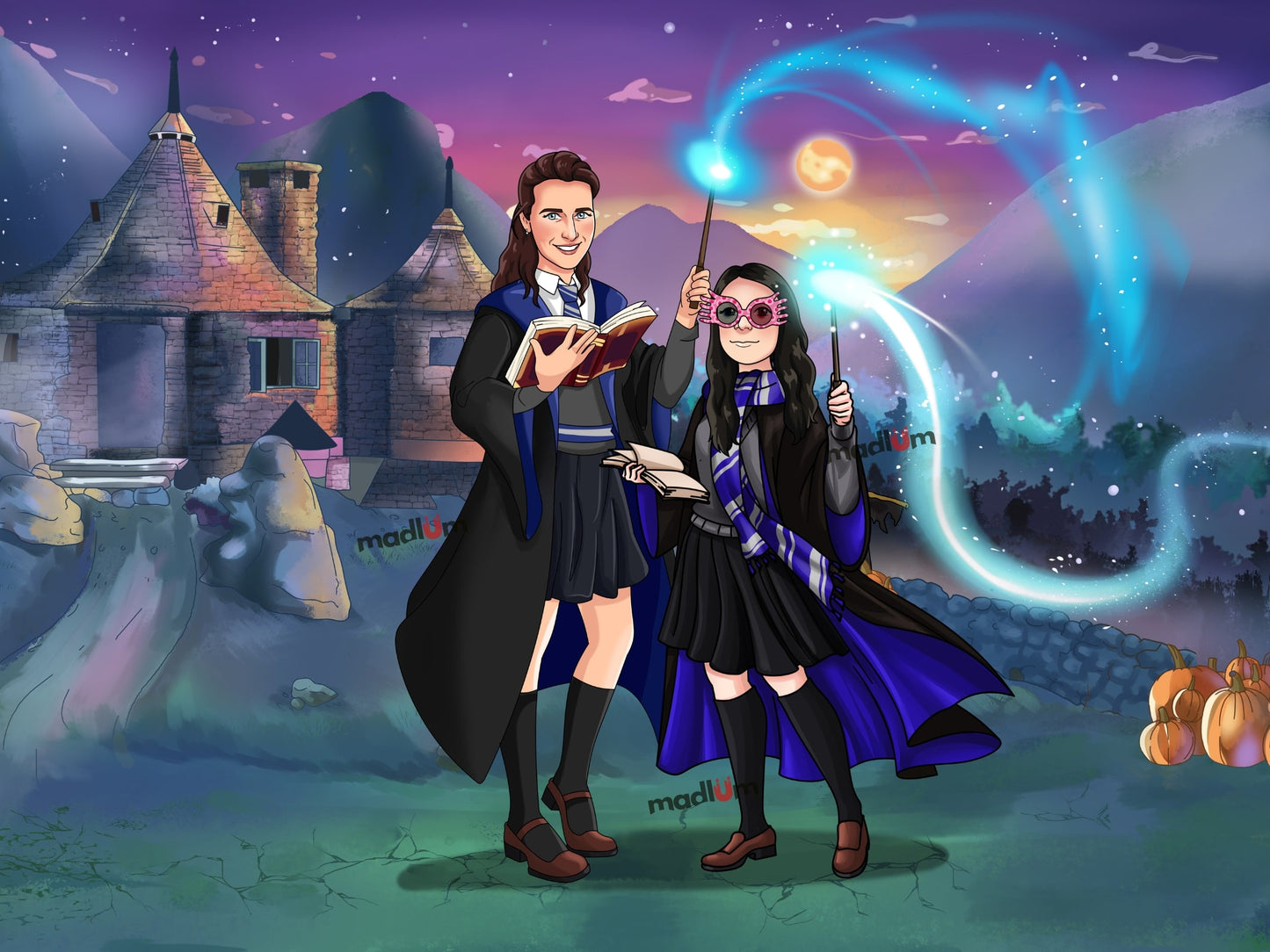 Portrait personnalisé - De Moldus à Sorciers !