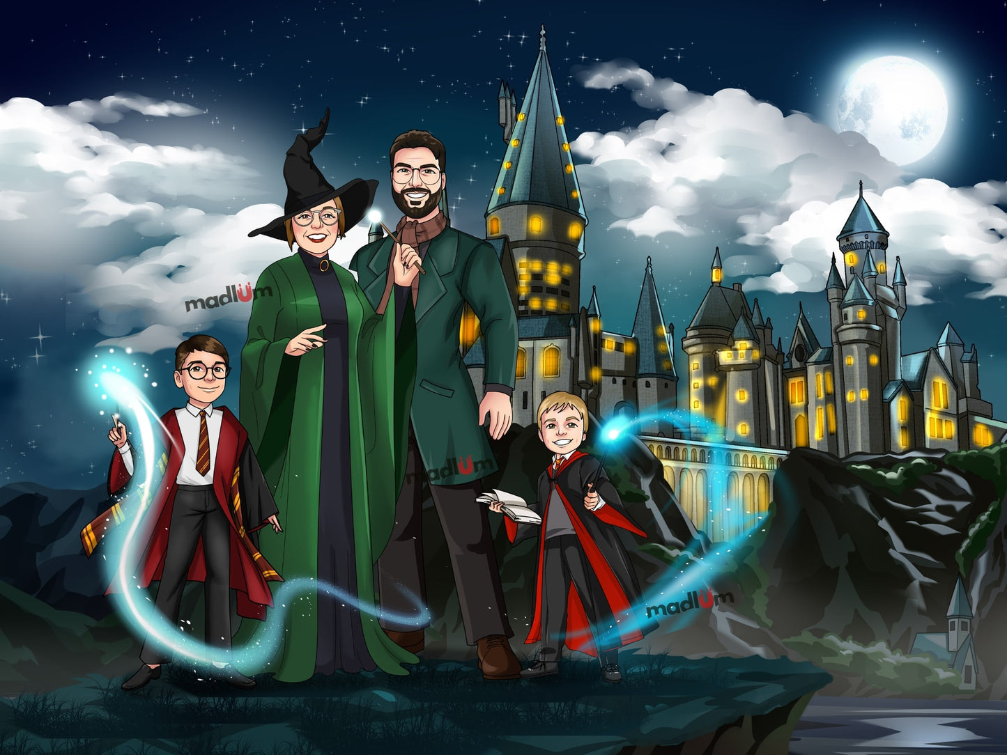 Ritratto personalizzato - Da Babbani a Maghi!