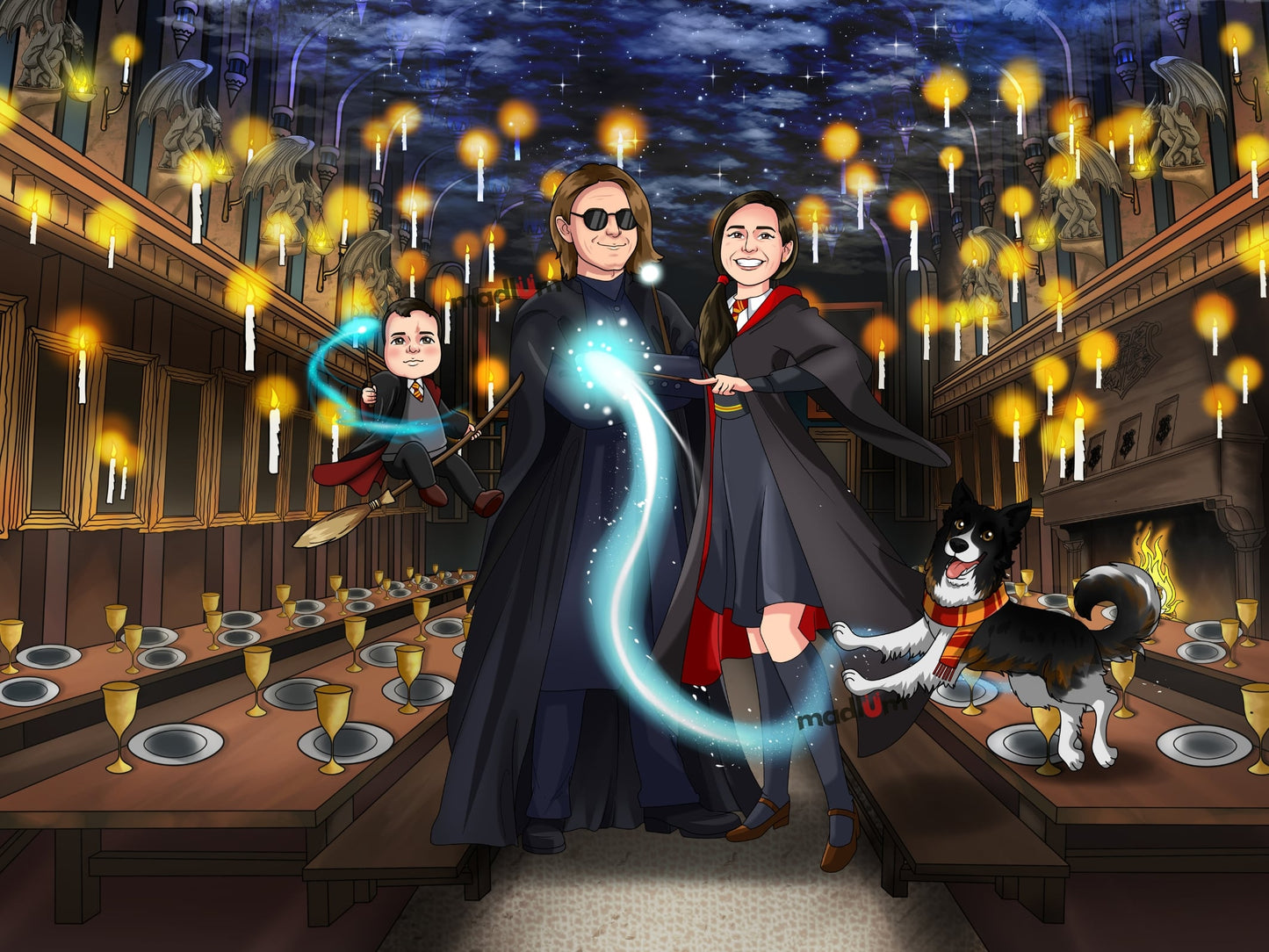 Portrait personnalisé - De Moldus à Sorciers !