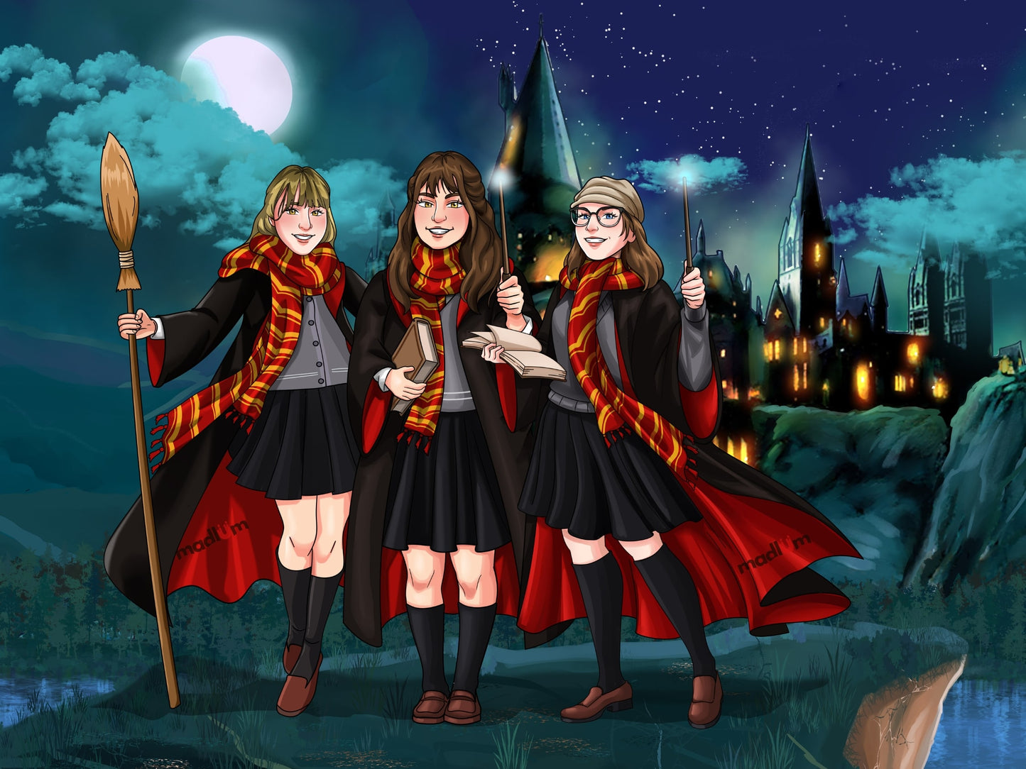 Portrait personnalisé - De Moldus à Sorciers !