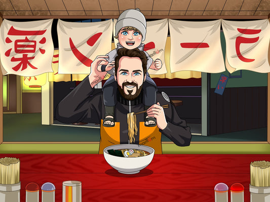 Ritratto festa del papà: diventa un ninja