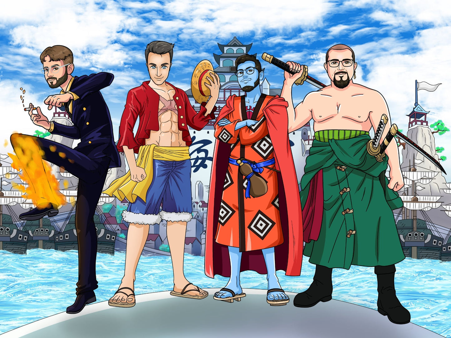 Aangepast One Piece Volledig Lichaam Portret