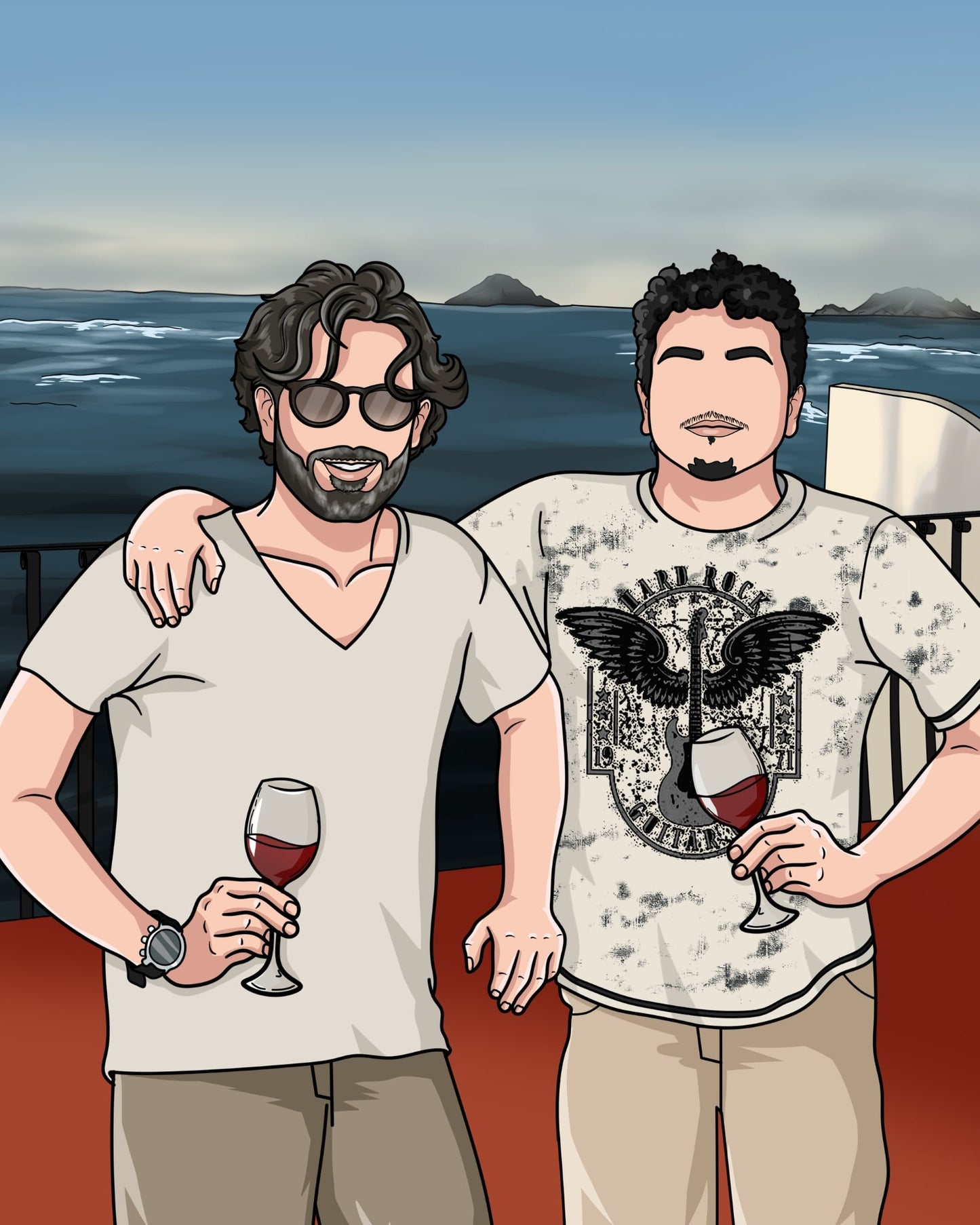 Illustration personnalisée portrait sans visage