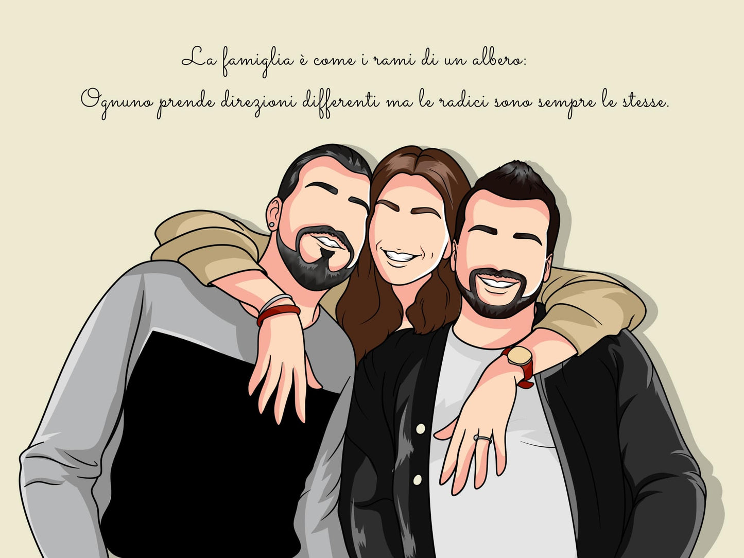 Illustration personnalisée portrait sans visage