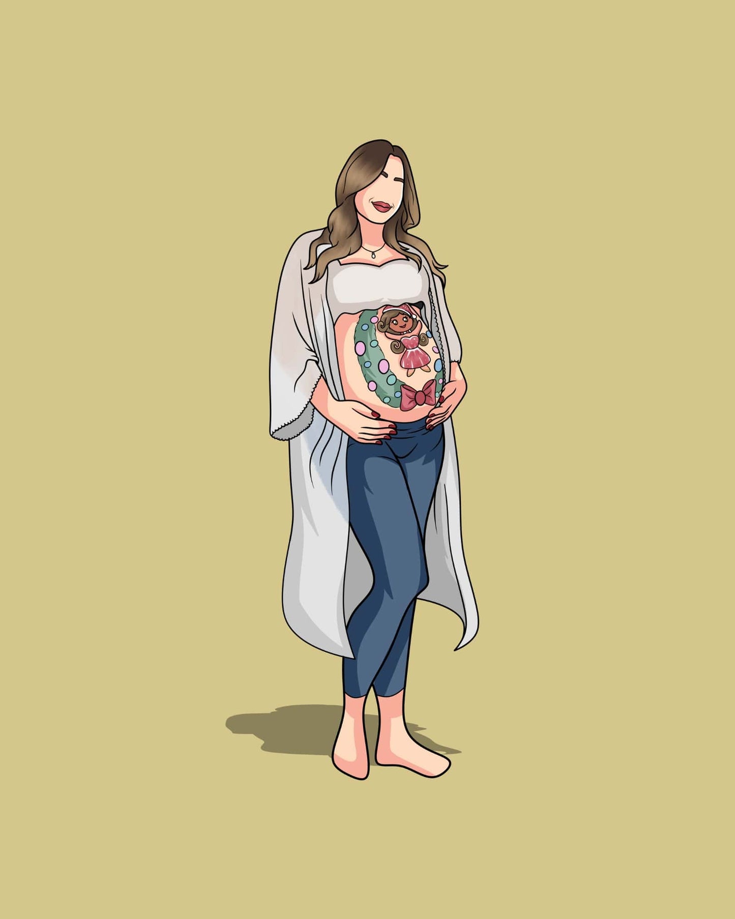 Illustration personnalisée portrait sans visage