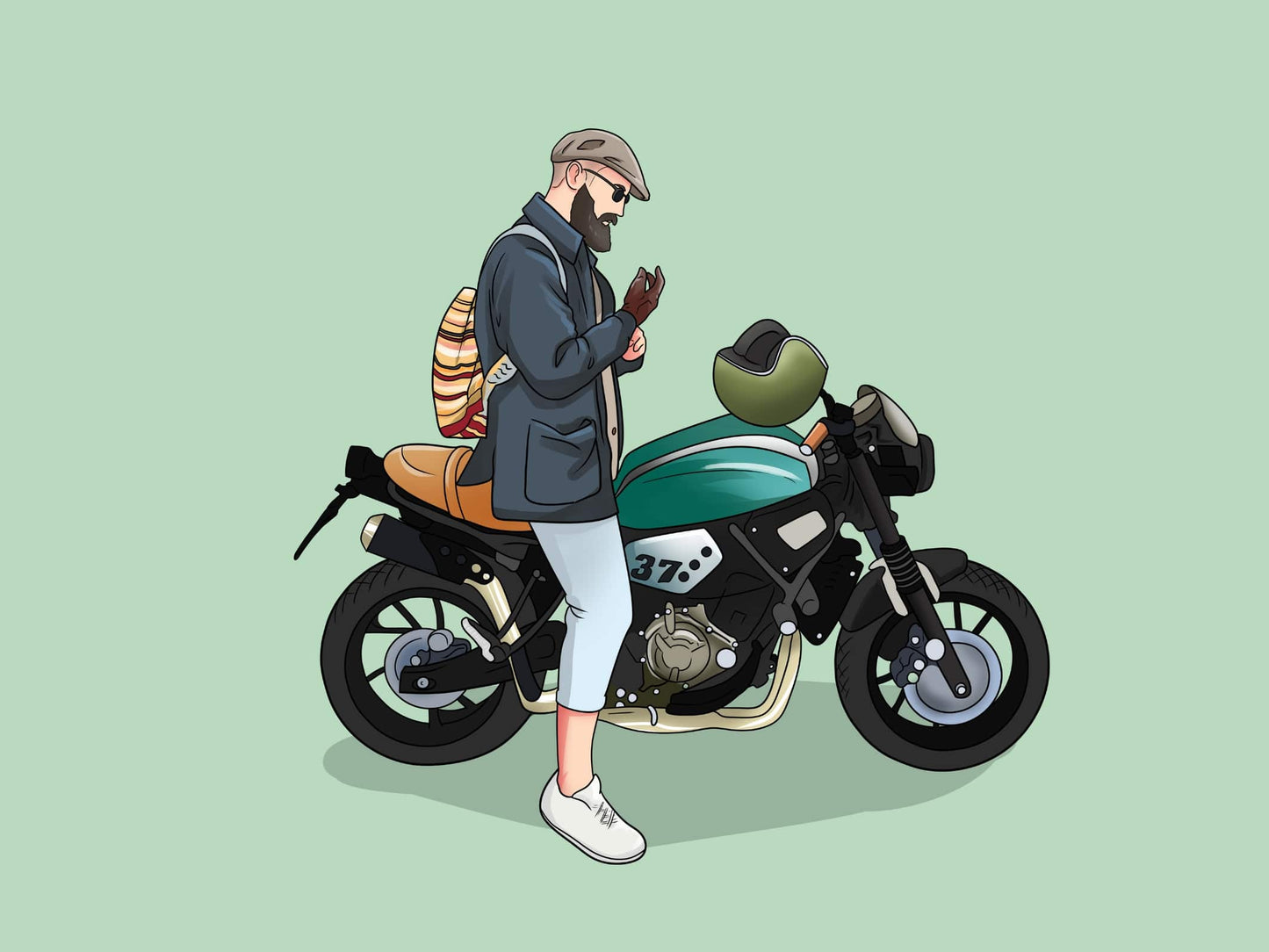 Illustration personnalisée portrait sans visage
