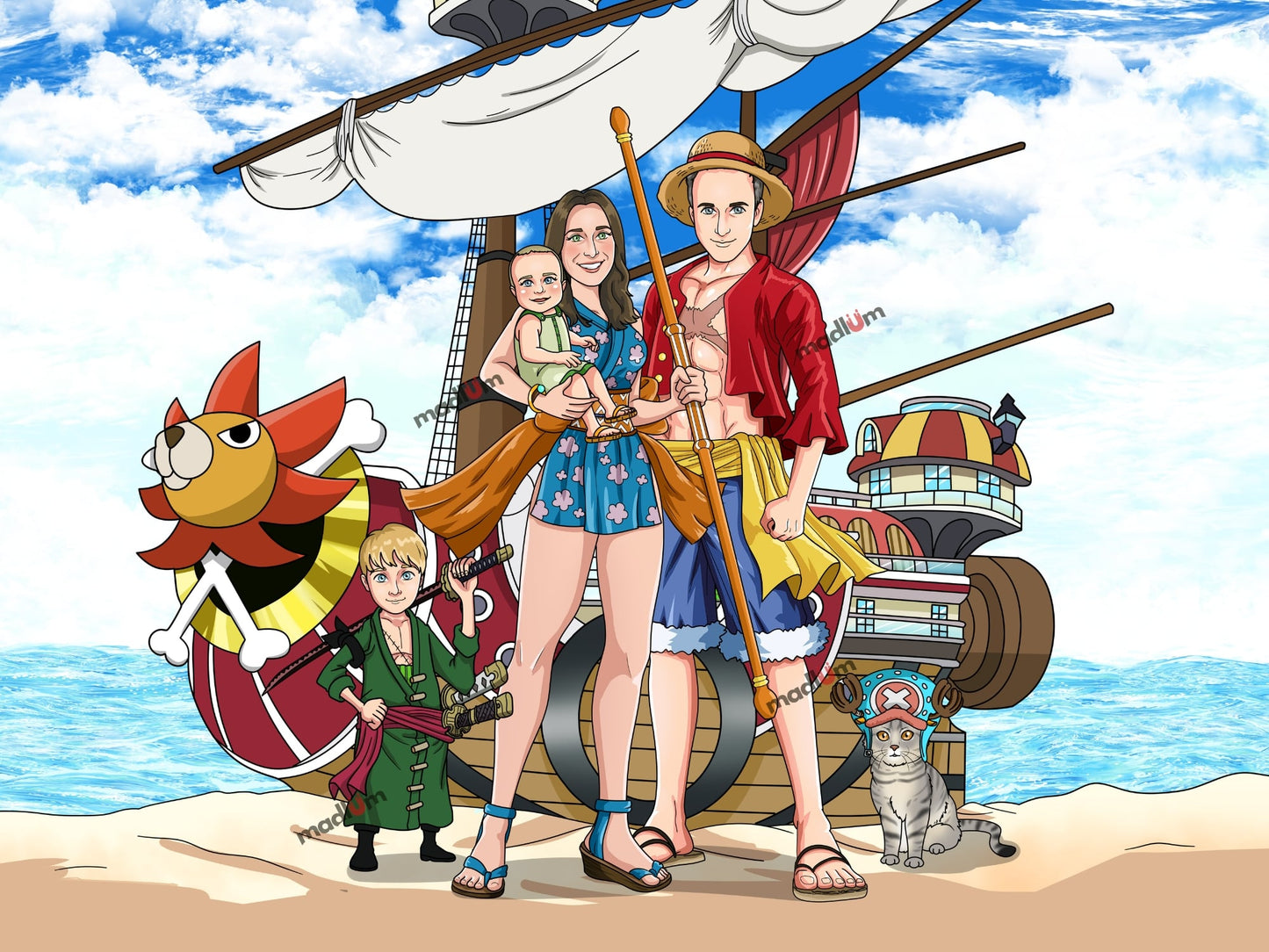 Ritratto Personalizzato Pirata Corpo Intero