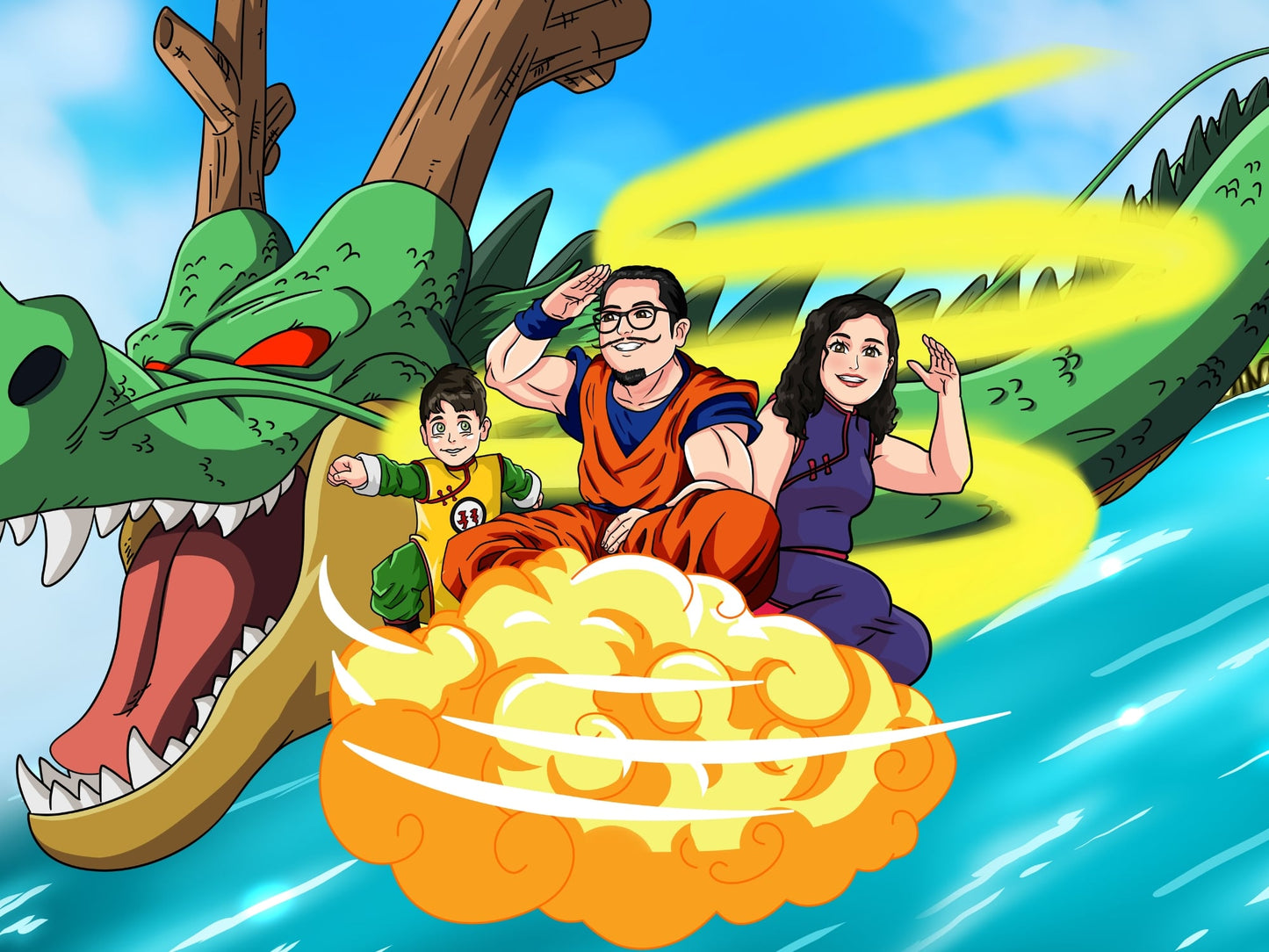 Aangepast Portret Wordt Super Saiyan