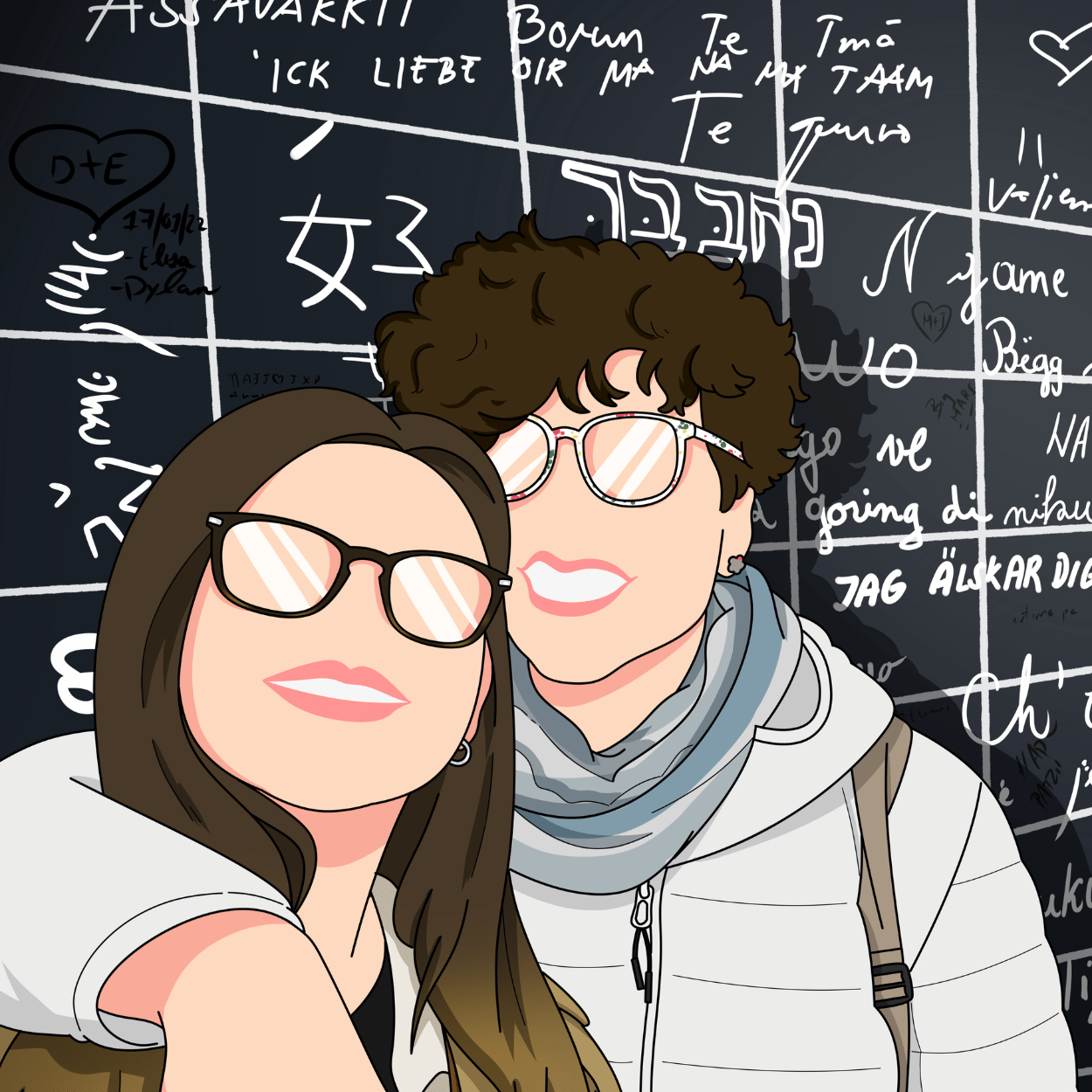 Illustration personnalisée portrait sans visage