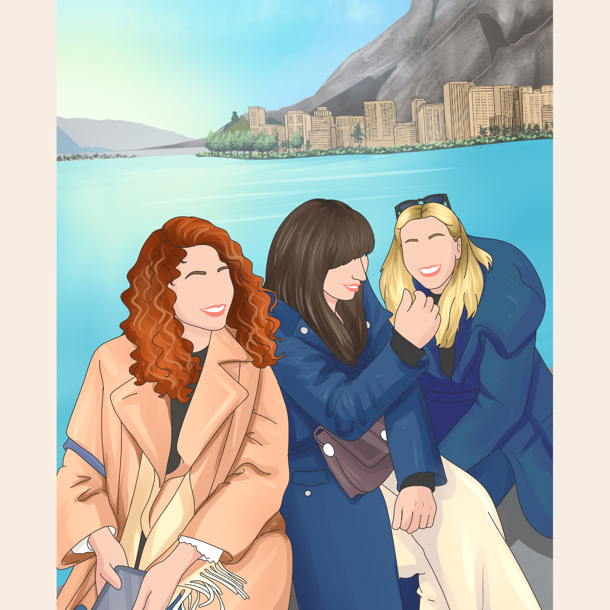 Illustration personnalisée portrait sans visage