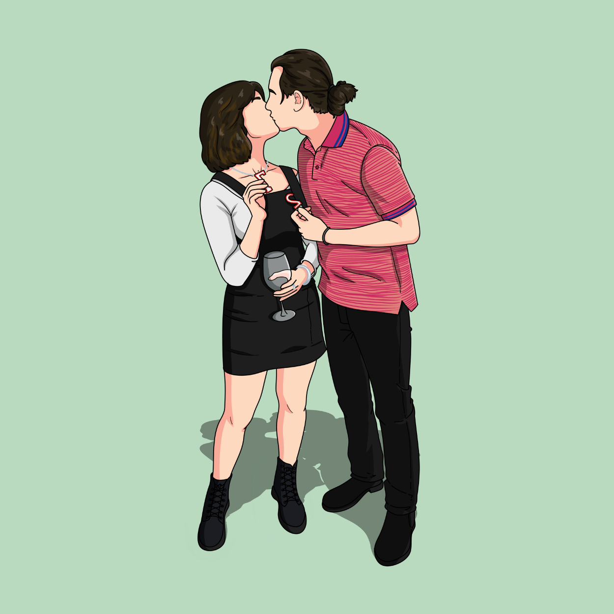 Illustration personnalisée portrait sans visage