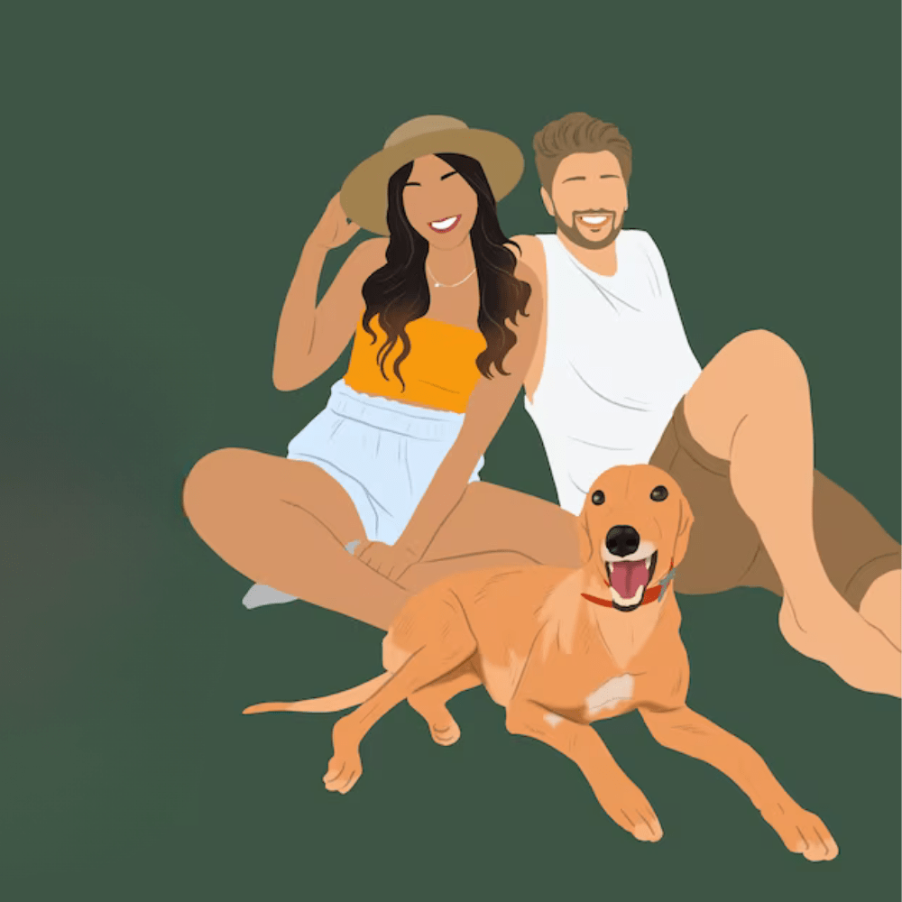 Illustration personnalisée portrait sans visage