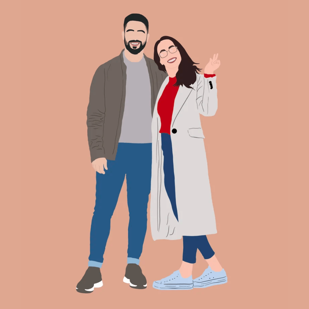 Illustration personnalisée portrait sans visage