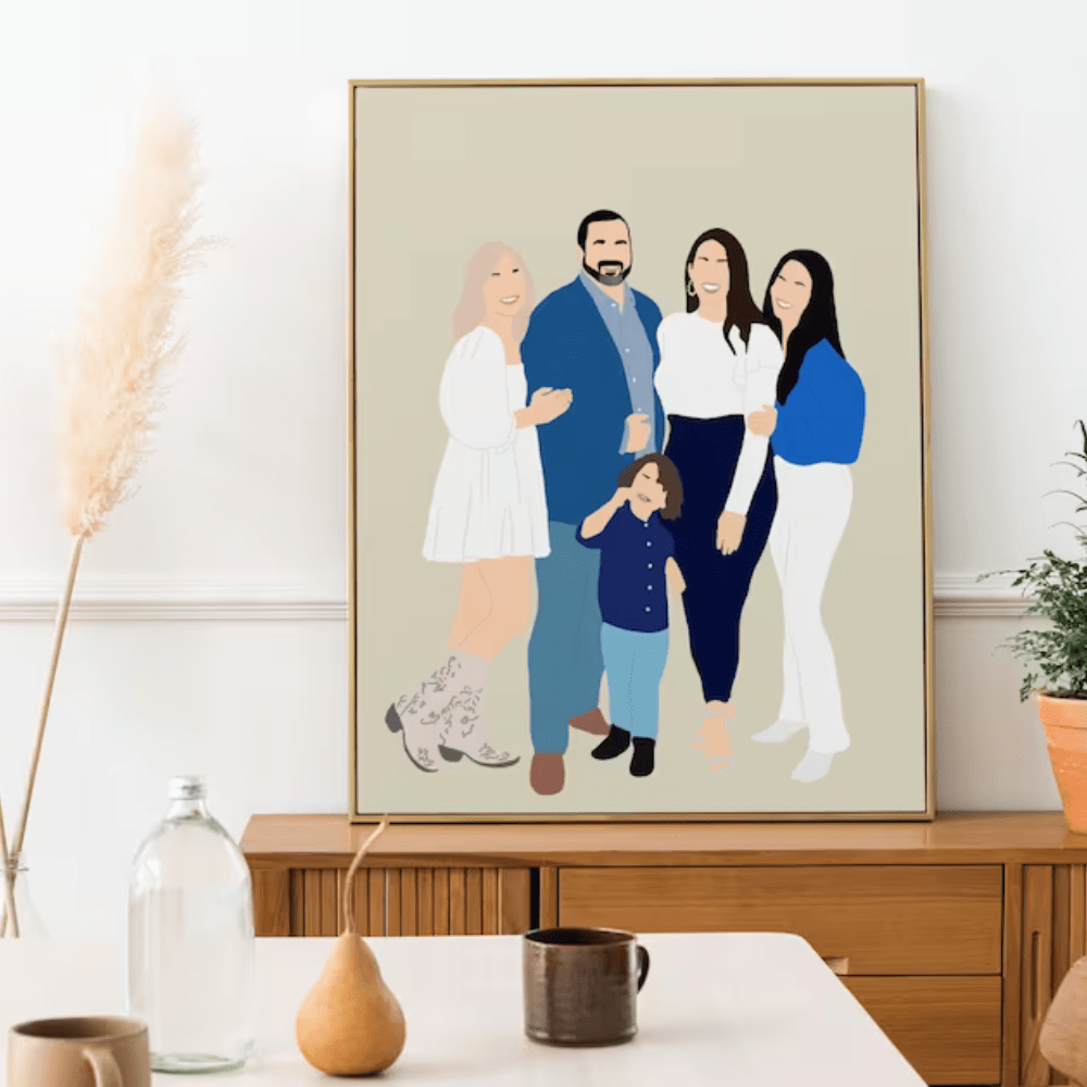 Illustration personnalisée portrait sans visage