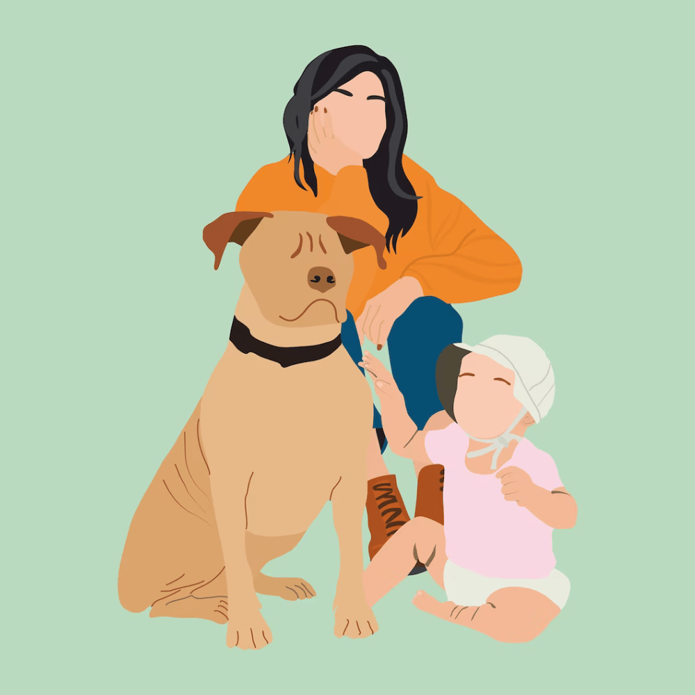 Illustration personnalisée portrait sans visage