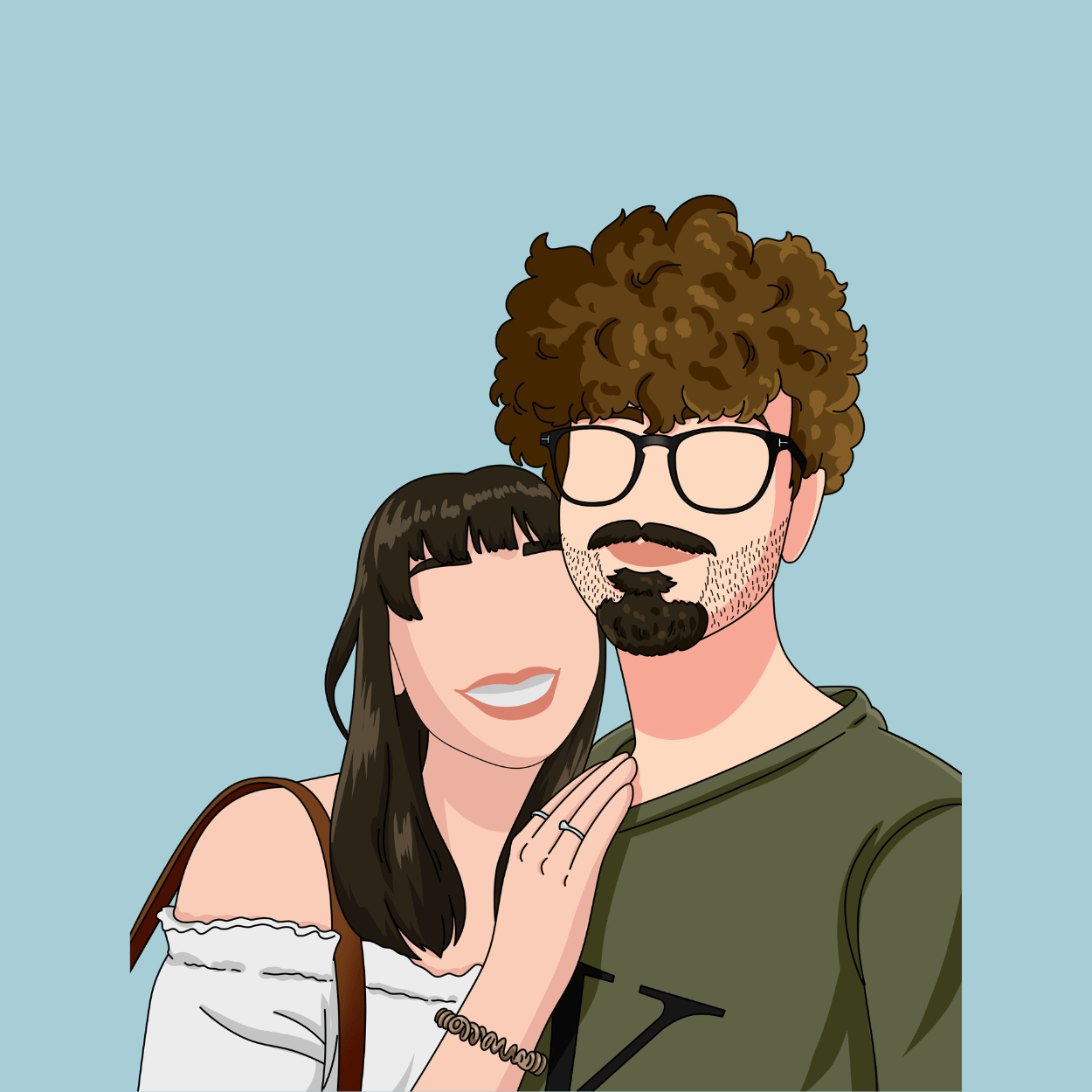 Illustration personnalisée portrait sans visage