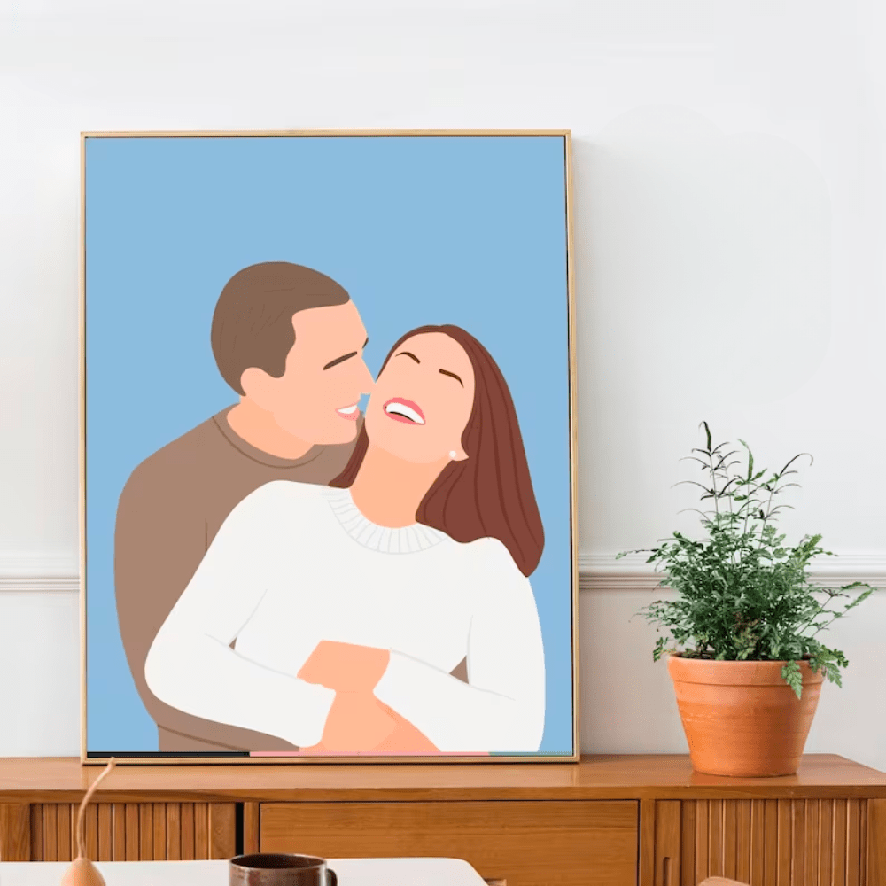 Illustration personnalisée portrait sans visage