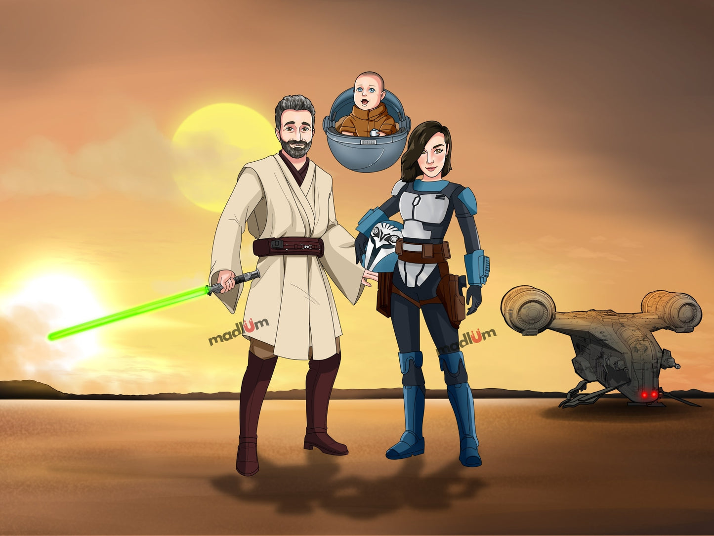 Portrait Personnalisé Devenez un Jedi