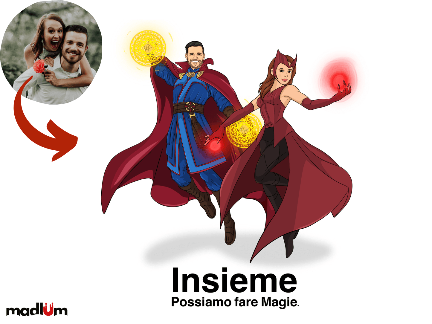 Portrait personnalisé Cadeau de diplôme - Transformez-vous en super-héros !