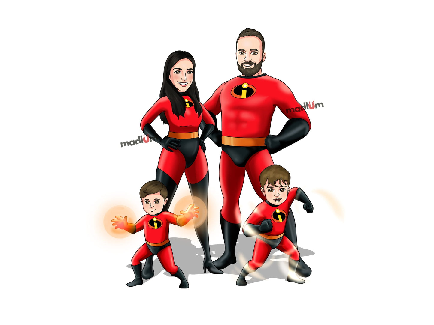 Ritratto Personalizzato: Famiglia contro il Crimine!