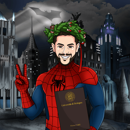 Portrait personnalisé Cadeau de diplôme - Transformez-vous en super-héros !