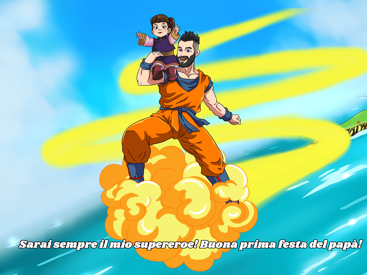 Ritratto Personalizzato Diventa Super Saiyan