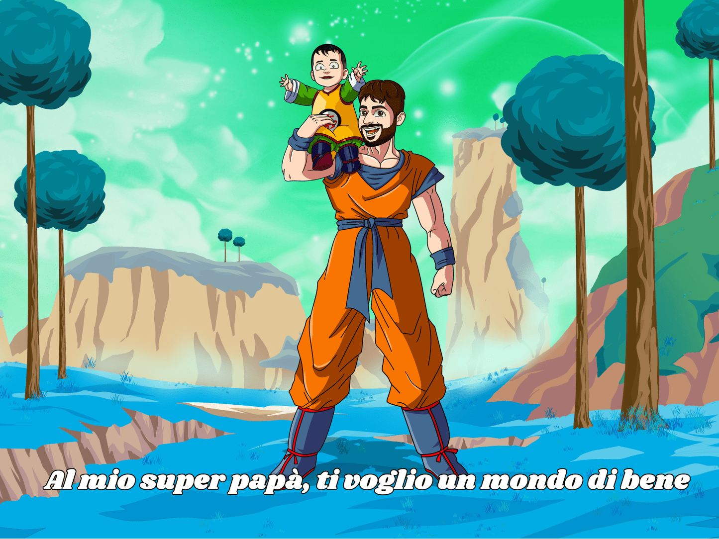 Ritratto Personalizzato Diventa Super Saiyan